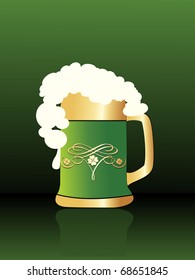 ilustración vectorial del fondo del día de patrick verde hermoso