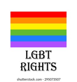 Vector illustration of beautiful greeting card for LGBT with gray background.