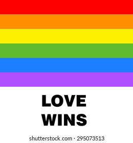 Vector illustration of beautiful greeting card for LGBT.
