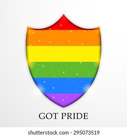 Vector illustration of beautiful greeting card for LGBT.