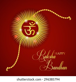 Vector illustration a beautiful greeting card for Happy Rakhi