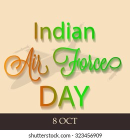 Vector illustration of beautiful greeting card for Indian Air Force Day.