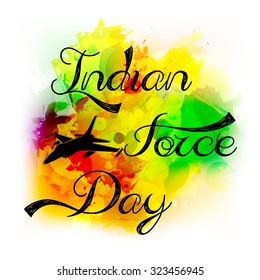 Vector illustration of beautiful greeting card for Indian Air Force Day.