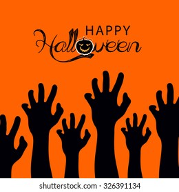 Vector illustration of beautiful greeting card for Happy Halloween.