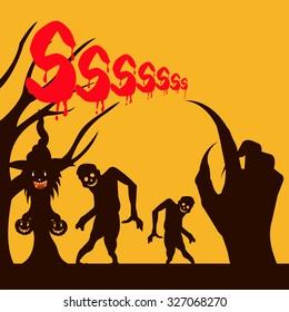 Vector illustration of beautiful greeting card for Happy Halloween.