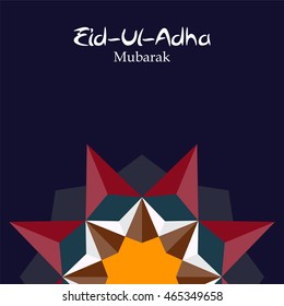 Vector Illustration of Beautiful Greeting Card Design  'Eid Adha' (Festival of Sacrifice) EPS10