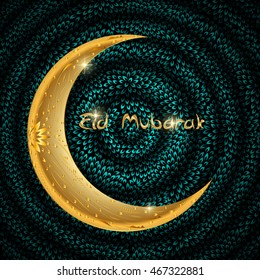 Vector Illustration of Beautiful Greeting Card Design  Eid Mubarak for Muslim festival. EPS10
