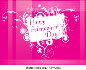 vector illustration of beautiful happy friendship day