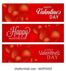 Vector illustration of a beautiful  Header for Happy Valentines Day .