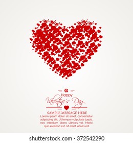 Vector illustration of beautiful heart , background for valentine day.