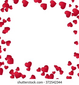 Red Hearts Border Valentines Day Designs Stock Vector (Royalty Free ...