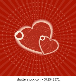 Vector illustration of beautiful heart , background for valentine day.