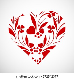 Vector illustration of beautiful heart , background for valentine day.