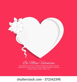 Vector illustration of beautiful heart , background for valentine day.