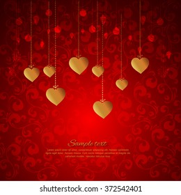 Vector illustration of beautiful heart , background for valentine day.