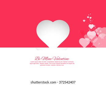 Vector illustration of beautiful heart , background for valentine day.