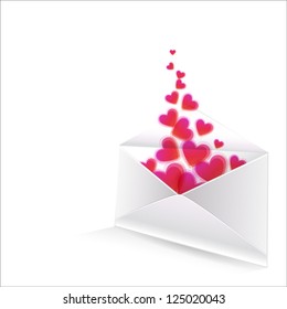 Vector illustration with beautiful hearts