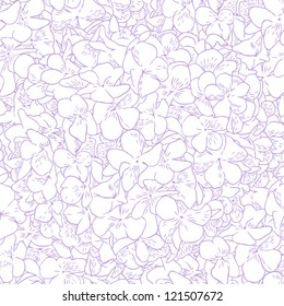 Vector Illustration Of Beautiful Hydrangea Seamless Pattern