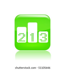 Vector illustration of a beautiful icon isolated in a modern style with a reflection effect depicting a leaderboard with positions of victory