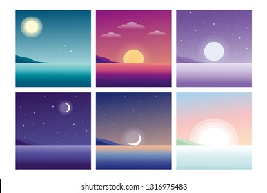 882 Morning noon evening night Images, Stock Photos & Vectors ...