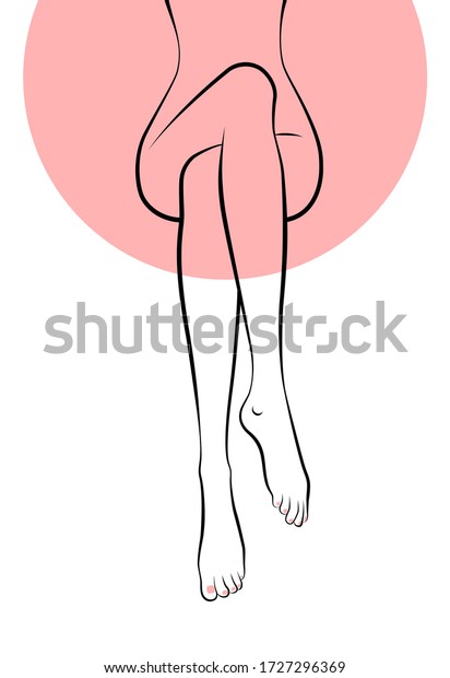Vektor Stok Vector Illustration Beautiful Long Naked Woman Tanpa Royalti 1727296369 Shutterstock 8335