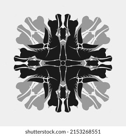 vector illustration of a beautiful mandala with unique color combinations such as flowers for decoration or fabric and ceramic motifs