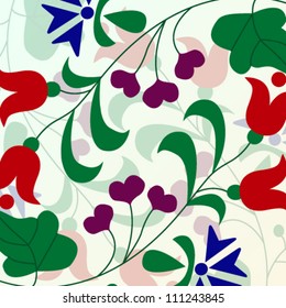 Vector illustration of beautiful meadow flowers