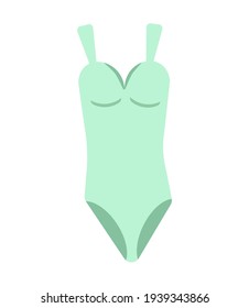 vector illustration of a beautiful mint-colored swimsuit