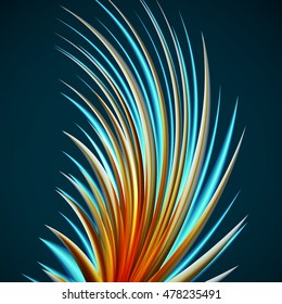 vector illustration. Beautiful multicolored abstract background of lines. The concept for the design of banner, poster, cards