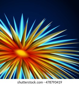 vector illustration. Beautiful multicolored abstract background of lines, flower. The concept for the design of banner, poster, cards