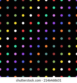vector illustration Beautiful multicolored circles on black background for background.