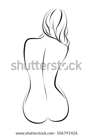 Beautiful girl sketch naked