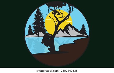 Ilustración vectorial de la naturaleza hermosa