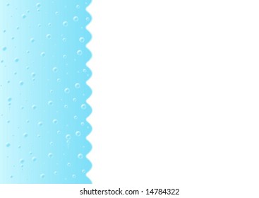 Vector illustration of a beautiful nature ecological water background with detailed bubbles.