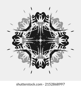 Vektorgrafik eines schönen Mandala-Musters wie eine Blüte für Wanddekorationen oder andere