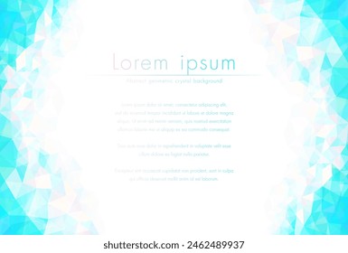 Vektorillustration von wunderschönen Opal- oder Kristallschmuck. Abstraktes und geometrisches dreieckiges Polygon-Mosaik-Muster-Landschafts-Hintergrund-Bild.