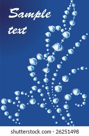 Vector illustration of the beautiful ornament, made of water drops. Dew.