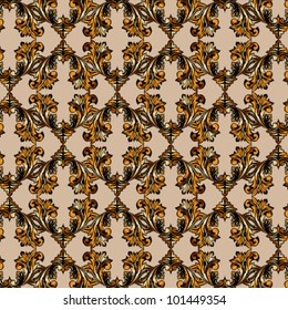 Vector illustration of beautiful ornate wallpaper