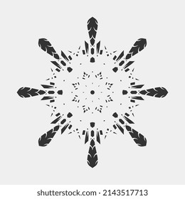 vector illustration beautiful pattern symmetrical geometric unique nice beautiful hand art decoration