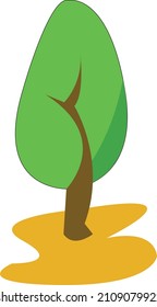 a vector illustration of a beautiful pine tree, simple, suitable for your design needs, illustrations of objects in nature, natural life.