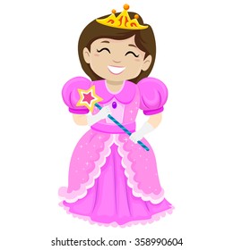 Pretty Blonde Princess Vector Cartoon Illustration Stock Vector ...