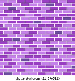 Vector illustration of a beautiful purple brick wall that alternates between them. for background