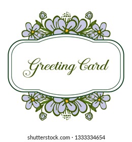 Vector illustration beautiful purple wreath frame for lettering greeting cards hand drawn