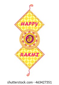 vector illustration of beautiful Rakhi on Raksha Bandhan background