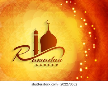 Vector illustration of beautiful religious ramadan kareem background design.