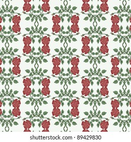 Vector illustration of beautiful retro floral background