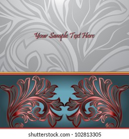 Vector illustration of beautiful retro invitation card