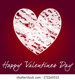 Vector illustration of beautiful romantic background with hand drawn heart