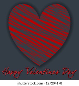 Vector illustration of beautiful romantic Valentine's Day background with heart