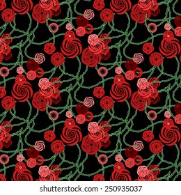 vector illustration beautiful roses wallpaper